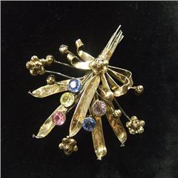 1940's Hobe sterling silver and 14k gold b