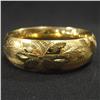 Image 1 : 14k gold hinged bangle bracelet with engra