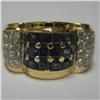 Image 1 : 18k yellow gold and diamond ring set with