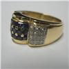 Image 2 : 18k yellow gold and diamond ring set with