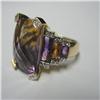 Image 2 : 14k gold ametrine ring with large center f