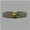 Image 2 : Mid 20th C. 14k yellow gold and jade hinge