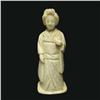 Image 1 : Early 20th C. carved ivory figurine of a w