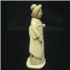 Image 3 : Early 20th C. carved ivory figurine of a w