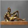 Image 3 : Miniature French bronze figure of a reclin
