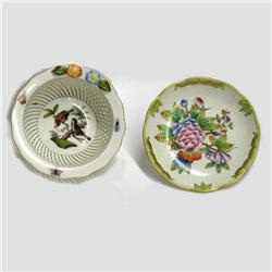 Two Herend porcelain pieces including a sm