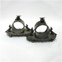 A pair of Victorian quadruple plate figura