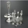 Image 2 : Victorian caster set; six cut and etched g