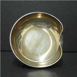 Tiffany sterling silver bowl; rim indented
