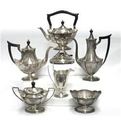 Gorham sterling silver six piece tea and c