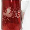Image 2 : Flashed glass lemonade pitcher, etched lea