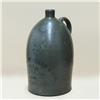 Image 1 : Salt glazed stoneware jug; cobalt stencile
