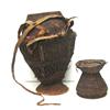 Image 4 : African water basket with fitted lid; leat