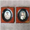 Image 1 : Pair of framed miniature portrait painting