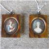 Image 1 : A pair of miniature portrait paintings on