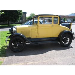 1929 Ford Model A coupe with rumble seat;