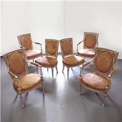 Set of six Louis XVI Revival chairs includ