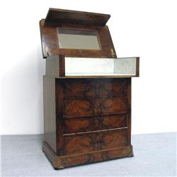 Louis XVI Revival burled walnut veneer com