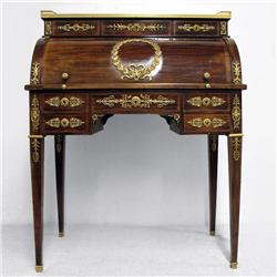 Louis XVI Revival cylinder rolltop lady's