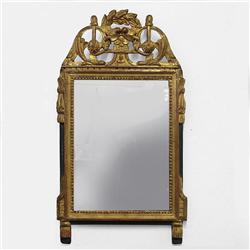 Gilt over gessoed wood framed mirror; pier