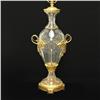 Image 3 : French cut crystal and bronze dore lamp; c