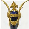 Image 2 : French bronze dore and cobalt porcelain la