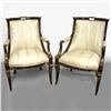 Image 1 : A pair of Egyptian Revival armchairs; cres