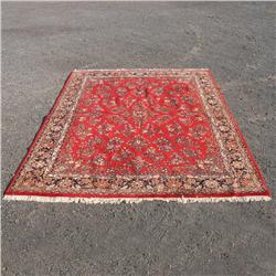 Hand tied Oriental rug; overall floral des