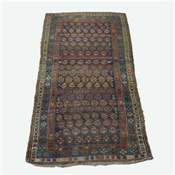 Hand tied Oriental rug "Caucasian"; navy g