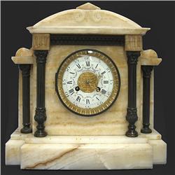 J. E. Caldwell & Co. marble cased clock; d