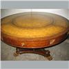 Image 4 : Leather top mahogany center table; tooled