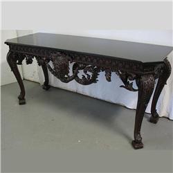 Louis XV style sideboard; beveled black gr