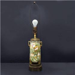 Unmarked Nippon hand painted handled lamp;