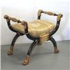 Image 1 : Gilt and painted curule chair with foliate