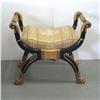 Image 2 : Gilt and painted curule chair with foliate