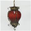 Image 2 : Converted Victorian hanging lamp; pierced