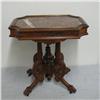 Image 1 : Renaissance Revival walnut marble top tabl
