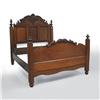 Image 3 : Walnut Victorian highback bed and matching