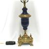 Image 2 : Cobalt porcelain and brass lamp; urn form