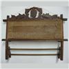 Image 3 : Walnut Victorian hanging towel rack with n