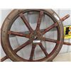 Image 2 : Ship Steering Wheel Wood & Cast- Wheel Handles 44" RD
