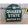 Image 4 : Quaker State Motor Oil Sign - Metal 2 Sided 29" x 26.5"