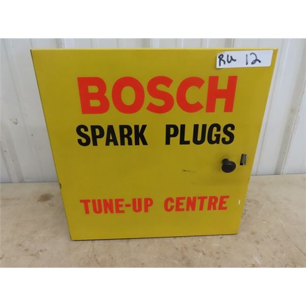 Metal Bosch Spark Plugs Cabinet 16" x 15" x 7"