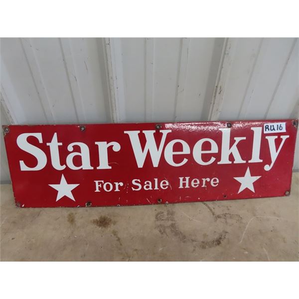 Porc Star WEekly Sign 8" x 28"