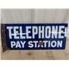 Image 1 : 2 Sided Porc Telephone Pay Station Flange 8" x 18"