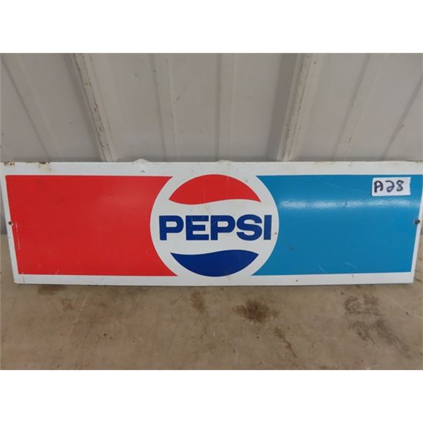 Metal Pepsi Sign 7" x 22"