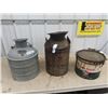 Image 1 : 3 Oil Pails 1) Legal Measuring BA 5 Gal 1) BA 25LB Grease 1) 5 GAL