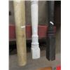 Image 2 : 2 Veranda Pillars - White are 77" , Dark are 90" 1 Wood Display Cover 90"