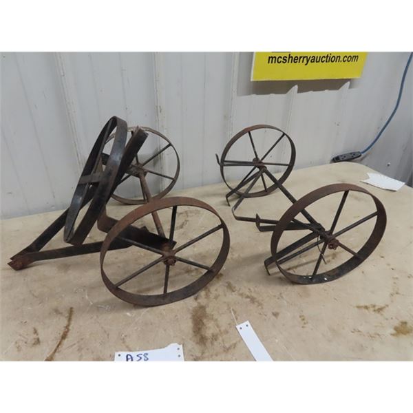Steel Wheels & Under Carriage - From Old Wagon