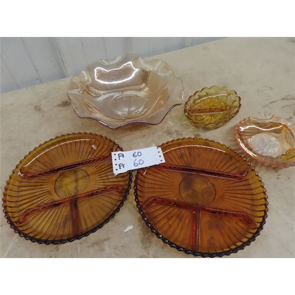 Carnival Berry Bowl & Glass Trays